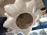 Vtg 18" Iridescent Ceramic Light Up White Christmas Tree Unbranded Decoration VF