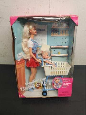 1995 Shoppin' Fun Barbie & Kelly Playset Mattel NIB #15756 Collectible Toy