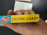 Vtg Post Cereal Critter Cards Deck 1964 Promo Linus Game Box Instruct Complete!