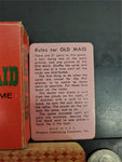 Vtg Old Maid Miniature Card Game W/Original Box Collectible Fun Games Unique