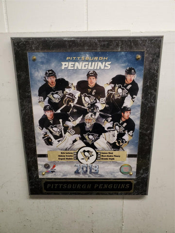 2013 Pittsburgh Penguins Gorgeous Marble Wall Plaque Crosby Malkin Letang Orpik