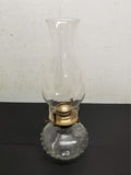 Vtg Gorgeous 13" Kerosene/Oil Lamp Gold Base 4 Gold Prongs Classy Victorian Era