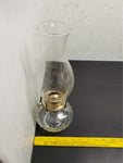 Vtg Gorgeous 13" Kerosene/Oil Lamp Gold Base 4 Gold Prongs Classy Victorian Era