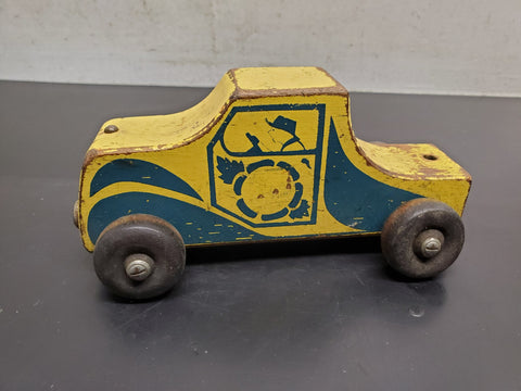Vtg Holgate Pull Toy Auto Farm Peg Truck Wood WW2 Era Kane Pa USA Rare!