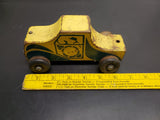 Vtg Holgate Pull Toy Auto Farm Peg Truck Wood WW2 Era Kane Pa USA Rare!