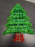Vtg Pair of Wall Hanging Christmas Tree Decorations (13X10") Holidays Ornaments