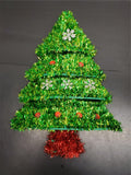 Vtg Pair of Wall Hanging Christmas Tree Decorations (13X10") Holidays Ornaments
