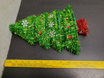 Vtg Pair of Wall Hanging Christmas Tree Decorations (13X10") Holidays Ornaments