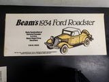Vtg Jim Beam's 1934 Ford Roadster EMPTY Decanter Handcrafted Porcelain Orig Box