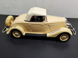 Vtg Jim Beam's 1934 Ford Roadster EMPTY Decanter Handcrafted Porcelain Orig Box
