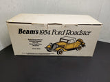 Vtg Jim Beam's 1934 Ford Roadster EMPTY Decanter Handcrafted Porcelain Orig Box
