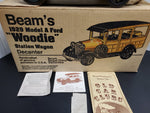 Vtg 1983 Beam's 1929 Model A Ford Woodie Station Wagon Decanter NIB Orig EMPTY