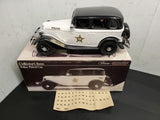 Vtg Jim Beam White Police Patrol Car Decanter EMPTY Orig Box Stickers Mint