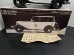 Vtg Jim Beam White Police Patrol Car Decanter EMPTY Orig Box Stickers Mint