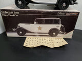 Vtg Jim Beam White Police Patrol Car Decanter EMPTY Orig Box Stickers Mint