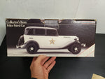 Vtg Jim Beam White Police Patrol Car Decanter EMPTY Orig Box Stickers Mint