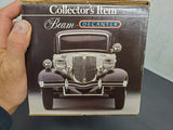 Vtg Jim Beam White Police Patrol Car Decanter EMPTY Orig Box Stickers Mint