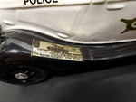 Vtg Jim Beam White Police Patrol Car Decanter EMPTY Orig Box Stickers Mint