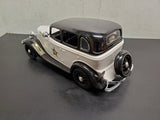 Vtg Jim Beam White Police Patrol Car Decanter EMPTY Orig Box Stickers Mint