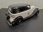 Vtg Jim Beam White Police Patrol Car Decanter EMPTY Orig Box Stickers Mint