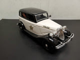 Vtg Jim Beam White Police Patrol Car Decanter EMPTY Orig Box Stickers Mint