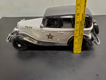 Vtg Jim Beam White Police Patrol Car Decanter EMPTY Orig Box Stickers Mint