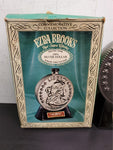 VTG 69 Ezra Brooks 1804 Silver Dollar Genuine EMPTY Platinum Decanter Orig. Box