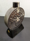 VTG 69 Ezra Brooks 1804 Silver Dollar Genuine EMPTY Platinum Decanter Orig. Box