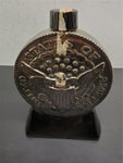 VTG 69 Ezra Brooks 1804 Silver Dollar Genuine EMPTY Platinum Decanter Orig. Box