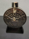 VTG 69 Ezra Brooks 1804 Silver Dollar Genuine EMPTY Platinum Decanter Orig. Box