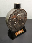 VTG 69 Ezra Brooks 1804 Silver Dollar Genuine EMPTY Platinum Decanter Orig. Box