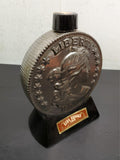 VTG 69 Ezra Brooks 1804 Silver Dollar Genuine EMPTY Platinum Decanter Orig. Box