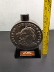 VTG 69 Ezra Brooks 1804 Silver Dollar Genuine EMPTY Platinum Decanter Orig. Box