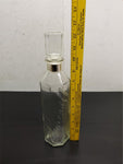 Vtg 12.5" Empty Glass Smirnoff Liquor Vodka Whiskey Carafe Collectible Unique