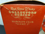 Vtg EMPTY 1968 Ezra Brooks Harolds Club Reno Liquor Whiskey Decanter Orig Box #7