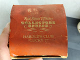 Vtg EMPTY 1968 Ezra Brooks Harolds Club Reno Liquor Whiskey Decanter Orig Box #7
