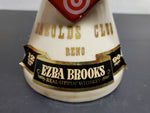Vtg EMPTY 1968 Ezra Brooks Harolds Club Reno Liquor Whiskey Decanter Orig Box #7