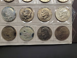 '71-'78 Lot 32 Eisenhower Dollars Uncirculated Including Proofs & Silver coins