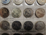 '71-'78 Lot 32 Eisenhower Dollars Uncirculated Including Proofs & Silver coins