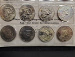 '71-'78 Lot 32 Eisenhower Dollars Uncirculated Including Proofs & Silver coins
