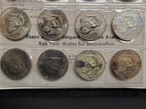 '71-'78 Lot 32 Eisenhower Dollars Uncirculated Including Proofs & Silver coins