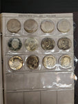 '71-'78 Lot 32 Eisenhower Dollars Uncirculated Including Proofs & Silver coins