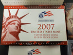 2007 US Mint Silver Proof coin Set W/Certification Auth. & Specifications Info.