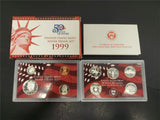 1999 United States Mint Silver Proof coin Set W Certification Specification Info