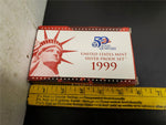 1999 United States Mint Silver Proof coin Set W Certification Specification Info