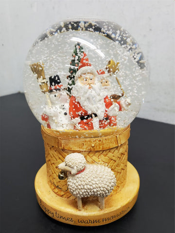 Hallmark Nature’s Sketchbook Musical Snow Globe SANTA Christmas Holidays Present