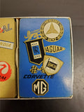 Vtg Duratone Plastic Coated Playing Cards Car & Plane Brands Jaguar MG Air India