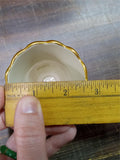 Pair Of Lenox Vases Cream W Gold Trim Eternal Hearts 6 3/4in & Rose In Bloom 4in