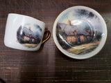 Thomas Kinkade Moonlight Cottage Painter Of Light Teleflora Saucer And Cup Set
