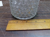 EAPG Pointed Hobnail Carafe Cruet with Stopper 9" tall  Antique Clear Glass